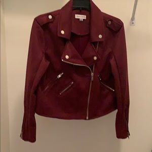 Suede purple Moto jacket